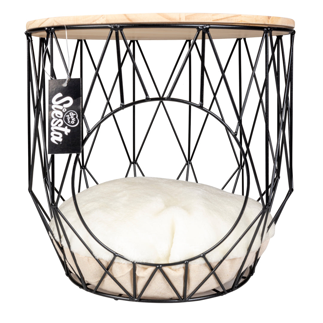 Caviar metalen mand met tafelblad