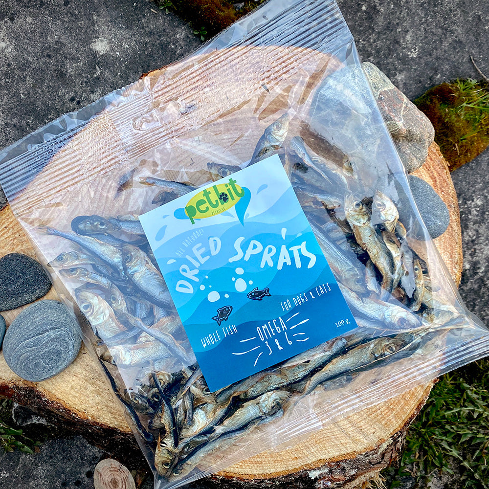 Petbit gedroogde sprotjes 100gr.